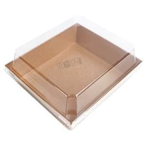 take out paper salad food container with clear lid disposable sushi packaging container paper takeaway custom sushi box