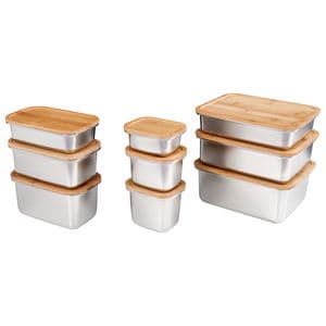 Eco-friendly Japanese Style Rectangle Sealed Bento Box Food Storage Container Stainless Steel 304 Lunch Box With Bamboo Lid Fo