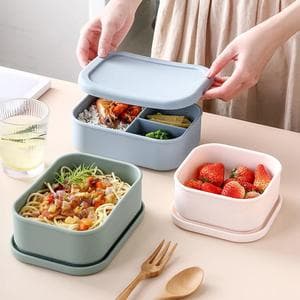 Silicone Bento Box Silicone BPA Free Oven Safe Leakproof Silicone Bento Lunch Box Silicone Food Storage Container Sealed