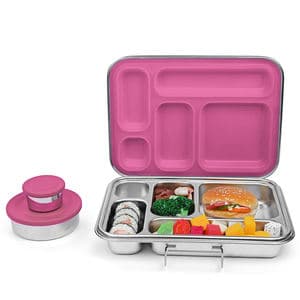 Aohea Large different color silicone seal Girls Children Kids Leakproof School Portable Stainless steel Bento Lunch Box