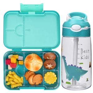 AOHEA Ice Pack In The Bento Lunch Box Leakproof Kids Bento Lunch Box With Water Bottle For School/ Camping