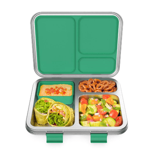 Plastic-Free Quality Buckle & Silicone Seal Leakproof Stainless Steel Bento Lunch Box Metal Lunch Container