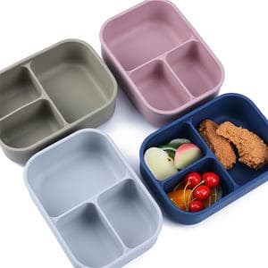 Wholesale Food Storage Container Portable Bento Boxes Kids School Leakproof 3 Compartment Kids Children Bento Lunch Box