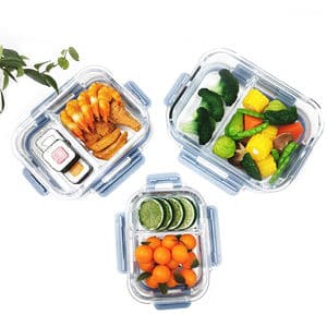 Multifunctional Borosilicate Bpa Free Glass Food Storage Container Bento Lunch Box Made In China