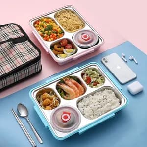 Wholesale Disposable Bento Waterproof Warm for Kids Tin with Handle Custom Women Lunch Box